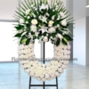 Corona Funeraria Blanca Clasica